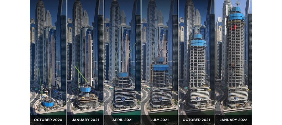 World’s tallest hotel tower reaches halfway construction point