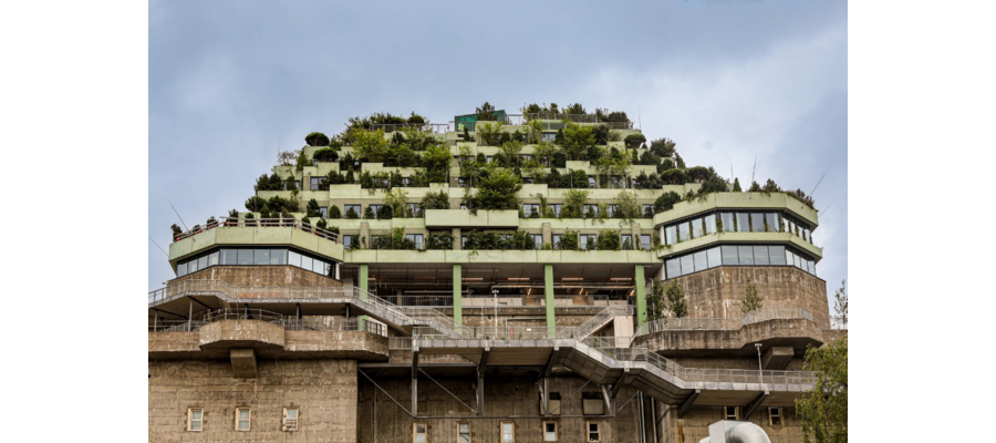 Hamburg's new green hotel, events space opens in converted WWII bunker