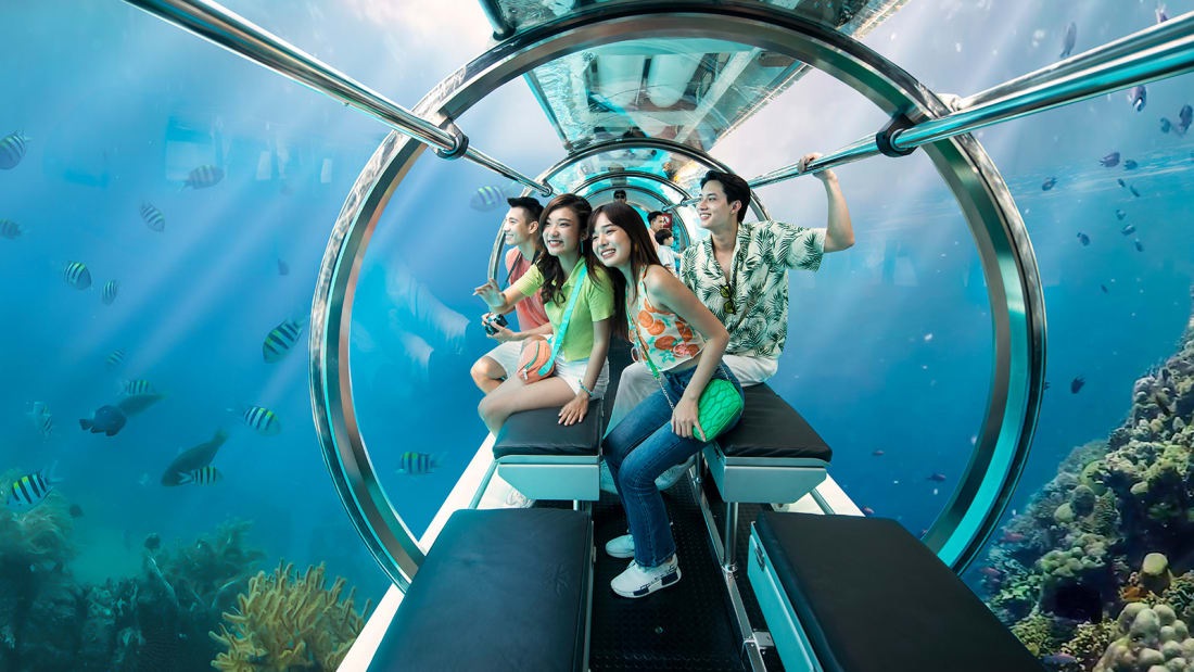 Transparent tourist submarine launches at Vietnam resort