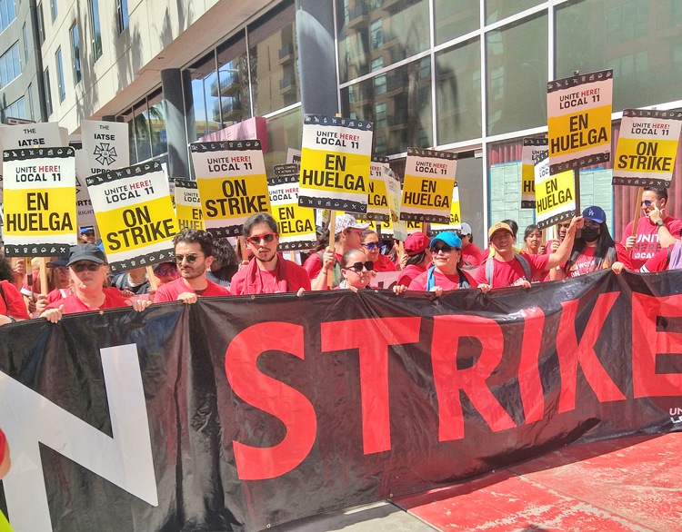 Support grows as hotel workers carry out rolling strikes in LA