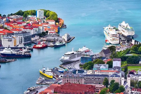 The most popular cruise destinations among Brits, with Norway hitting top spot
