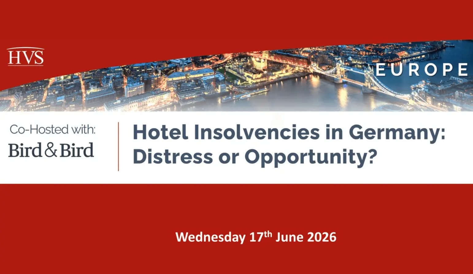 HVS Webinar Report: Hotel Insolvencies in Germany: Distress or Opportunity?
